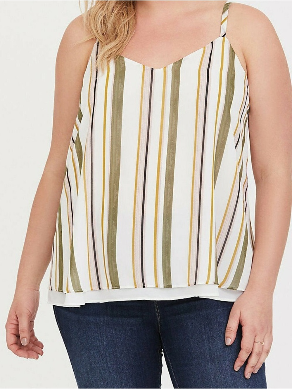 Torrid Sophie Stripe Chiffon Double Layer Swing Cami